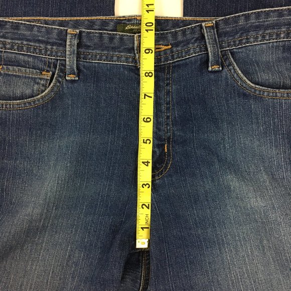 Eddie Bauer Shaped Bootcut Blue Denim Jeans - Picture 7 of 9